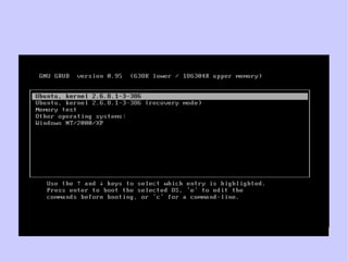 Sistema operativo - GRUB ﾺ 