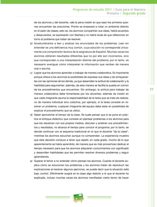 Programa de estudios 2011 segundo grado primaria guía para el maestro | PDF