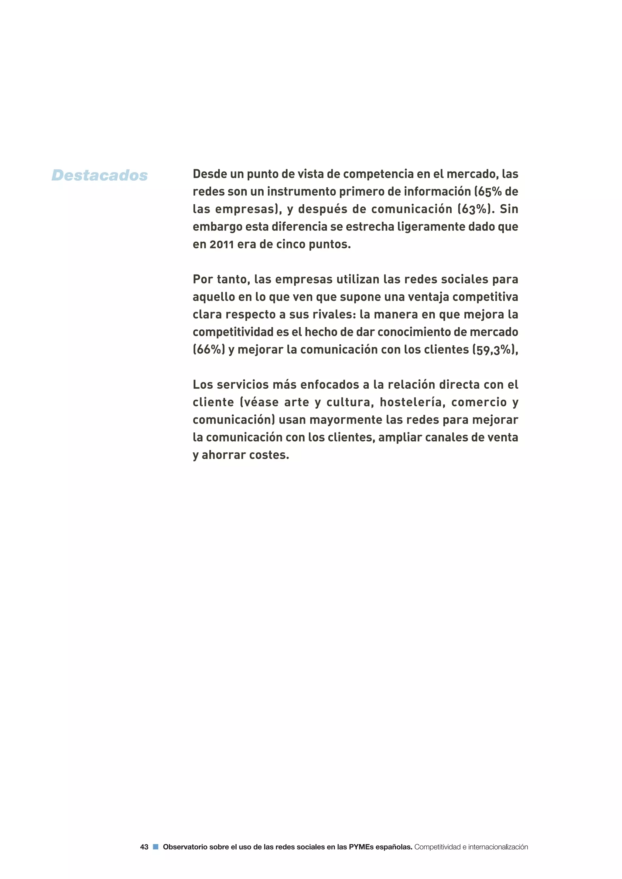 Segundo Observatorio sobre el Uso de las Redes Sociales en las Pymes españolas