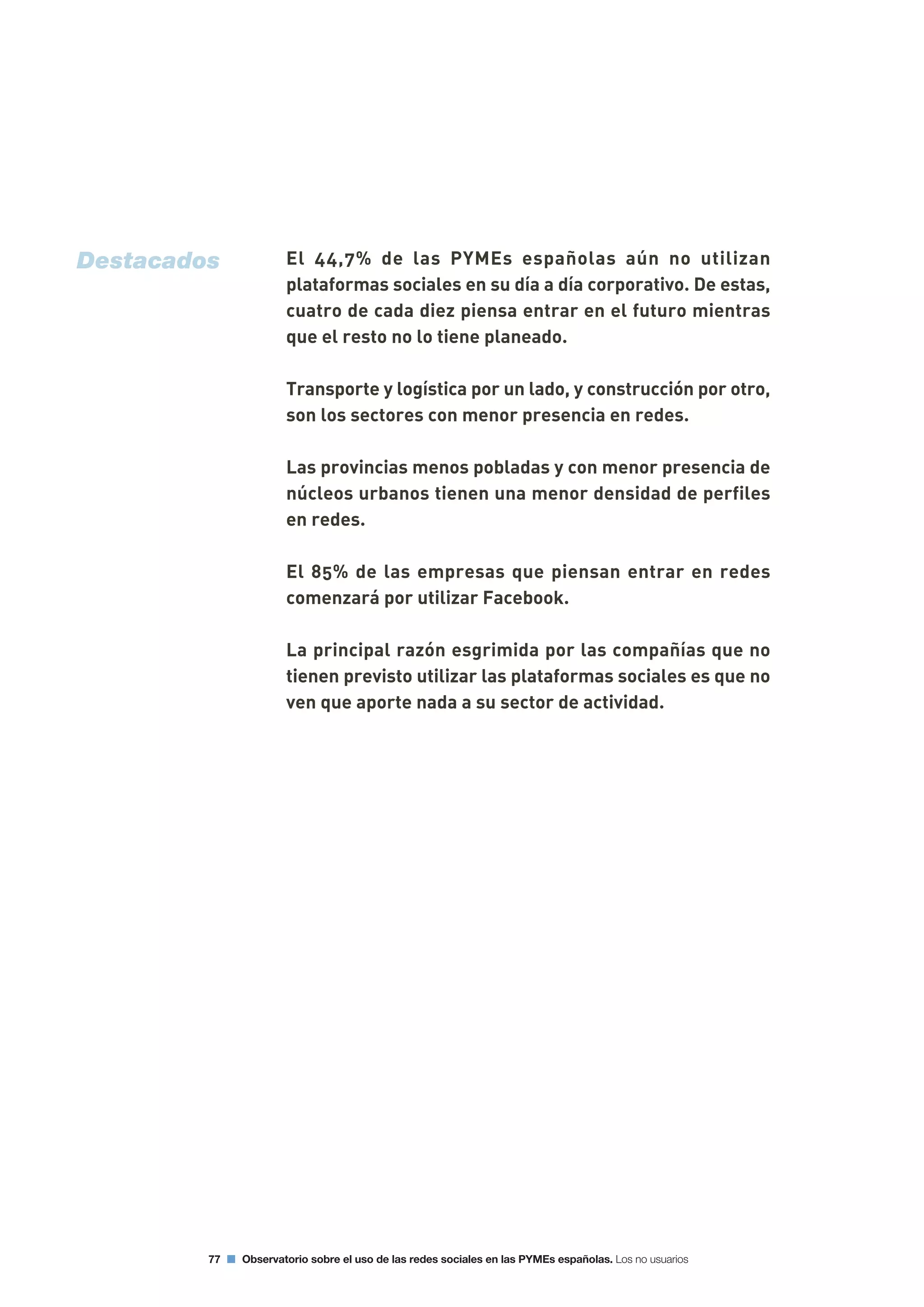 Segundo Observatorio sobre el Uso de las Redes Sociales en las Pymes españolas