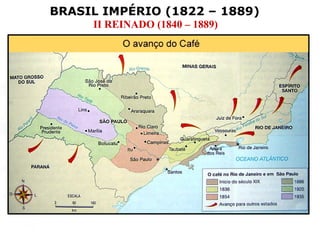 BRASIL IMPÉRIO (1822 – 1889)
     II REINADO (1840 – 1889)
 