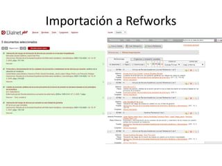 Importación a Refworks
 