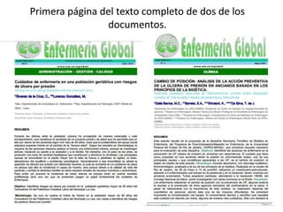 Primera página del texto completo de dos de los
documentos.
 