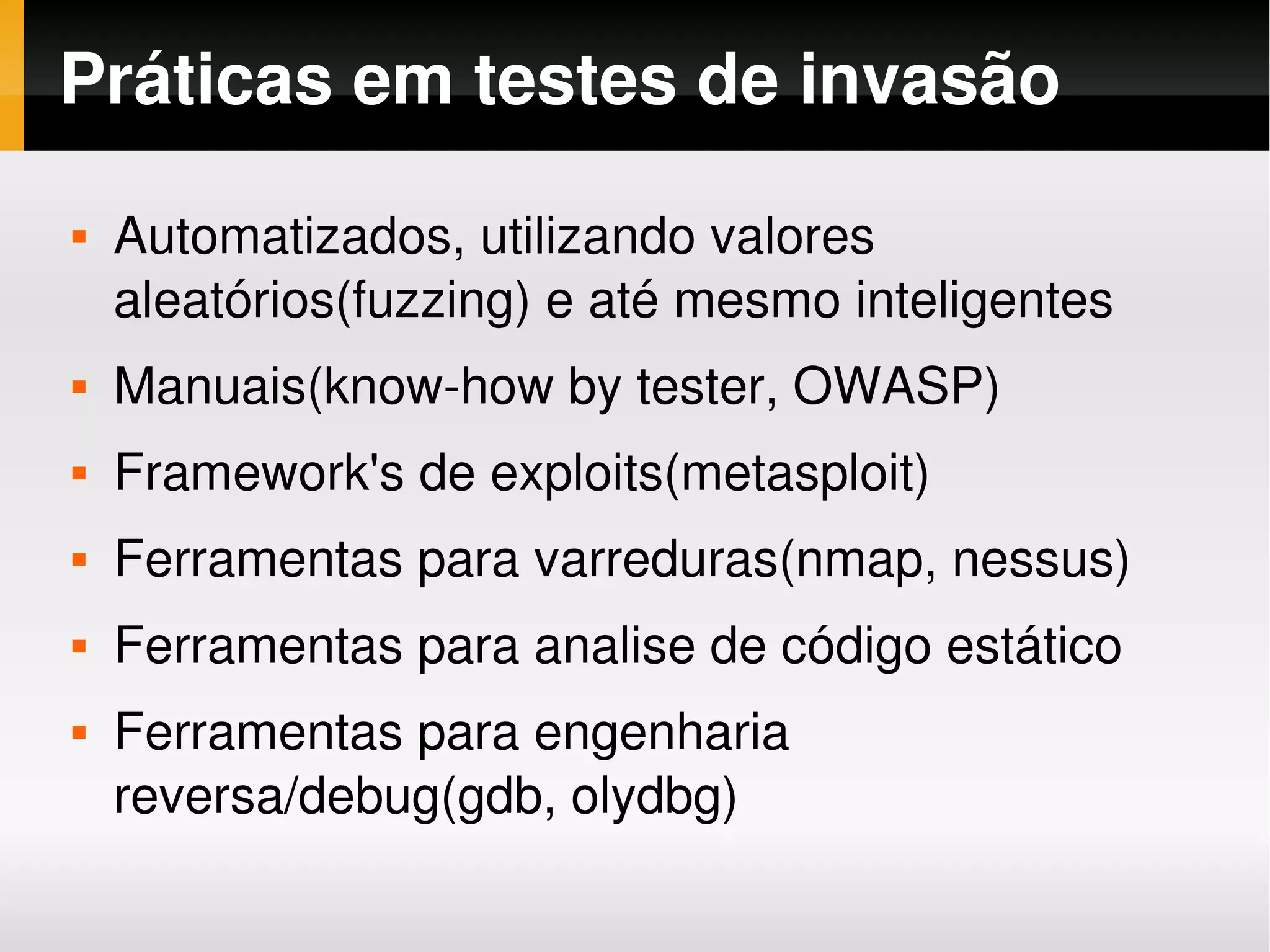 Segurança no Desenvolvimento de Software