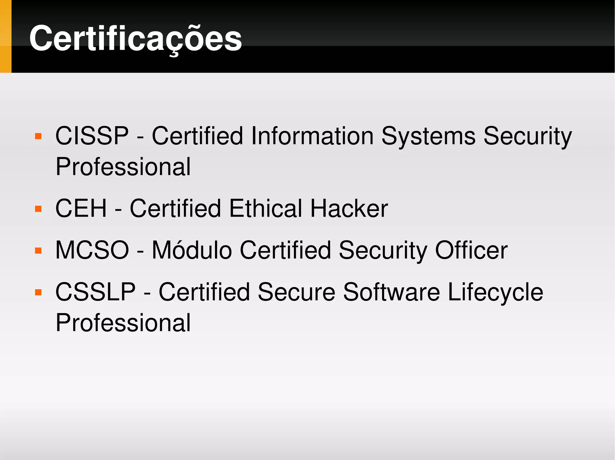 Segurança no Desenvolvimento de Software