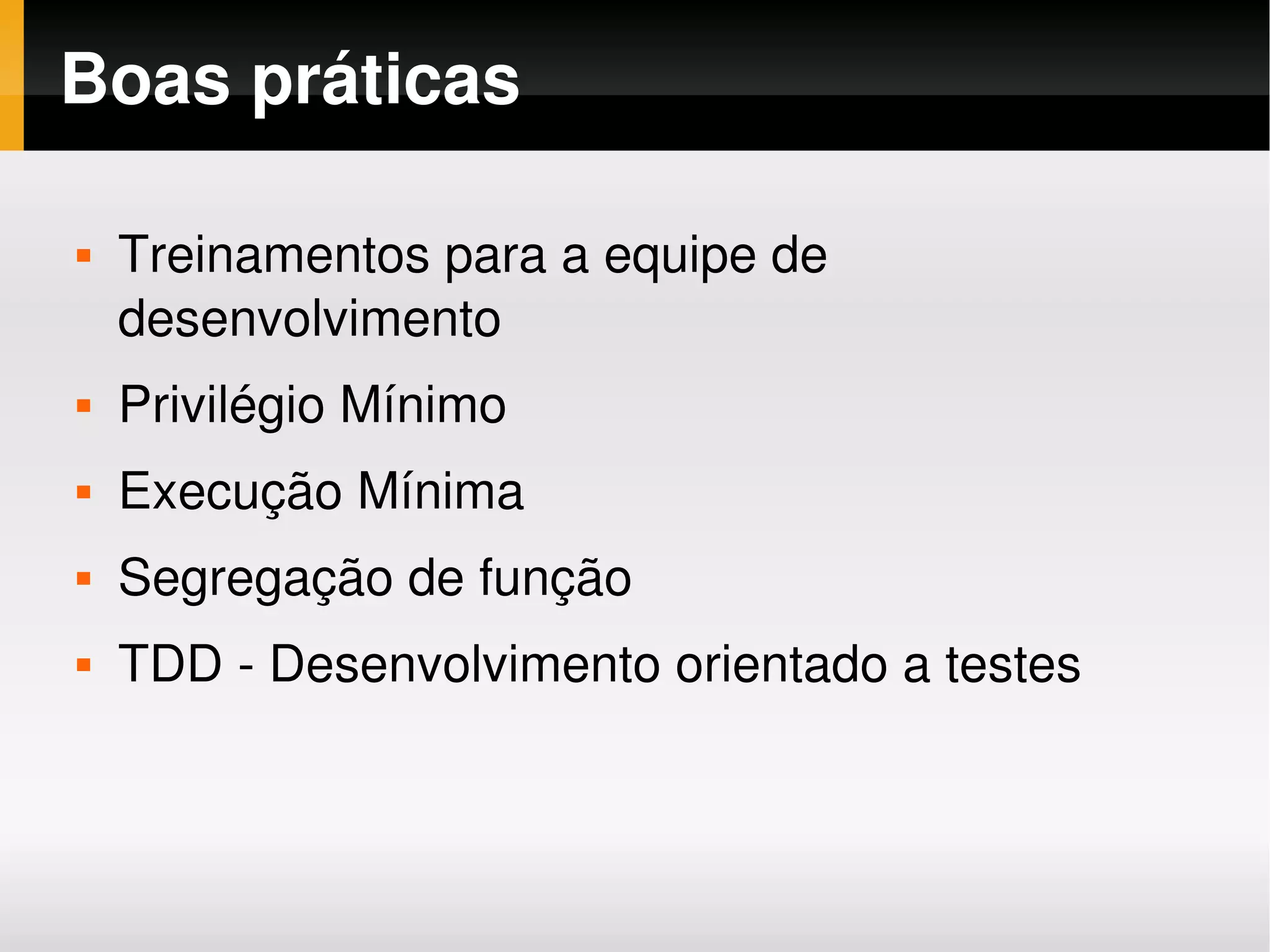 Segurança no Desenvolvimento de Software
