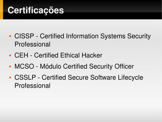 Segurança no Desenvolvimento de Software