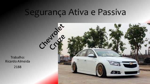 Segurança Ativa e Passiva
Trabalho:
Ricardo Almeida
2188
 