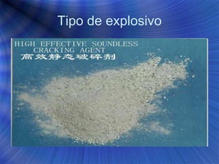 Tipo de explosivo
 