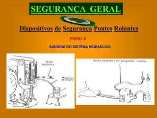 SEGURANÇA GERAL

Dispositivos de Segurança Pontes Rolantes
                   FREIO 

          SANGRIA DO SISTEMA HIDRÁULICO
 