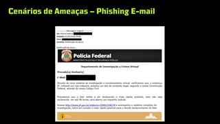Cenários de Ameaças – Phishing E-mail
 