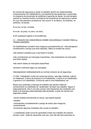 Segurança do trabalho