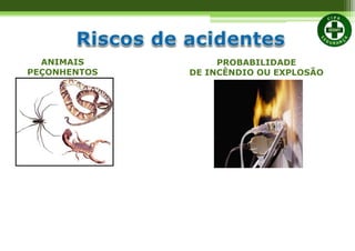 PROBABILIDADE
DE INCÊNDIO OU EXPLOSÃO
ANIMAIS
PEÇONHENTOS
 