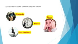 Fatores que contribuem para a geração de acidentes
 