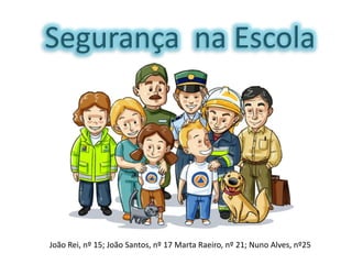 Segurança na Escola

João Rei, nº 15; João Santos, nº 17 Marta Raeiro, nº 21; Nuno Alves, nº25

 