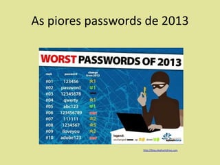 As piores passwords de 2013

http://blog.elephantdrive.com

 