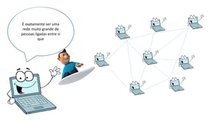 precisamos de ter algum
cuidado quando
navegamos ou como
alguns dizem quando
É exatamente ser uma
rede muito grande de
pessoas ligadas entre si
que
 