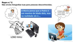 EH EH, Já
enviou!
O Pedro deve ter a
minha idade… vou
enviar a foto
LOBO MAU
 