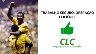 TRABALHO SEGURO, OPERAÇÃO
EFICIÊNTE
 