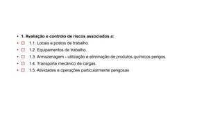 Segurança no trabalho – avaliação e controlo de riscos especificos | PDF