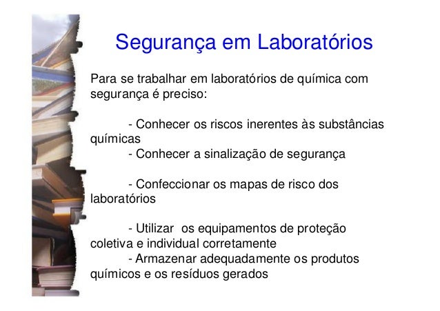 Segurança do laboratorio Segurança do laboratorio