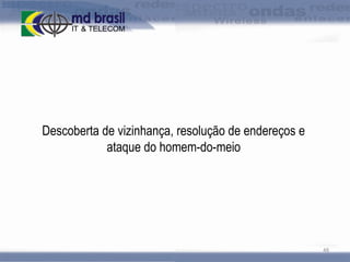 Descoberta de vizinhança, resolução de endereços e
ataque do homem-do-meio

48

 