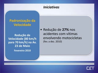 O risco de morrer no trânsito da cidade de São Paulo para os usuários de motocicleta é17 vezes (5,49 ÷ 0,33) maior que aos usuários de automóveis.