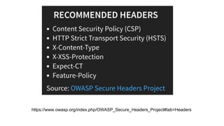 https://www.owasp.org/index.php/OWASP_Secure_Headers_Project#tab=Headers
 