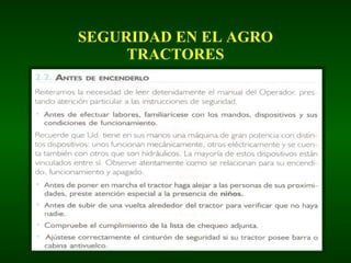 SEGURIDAD EN EL AGRO TRACTORES 