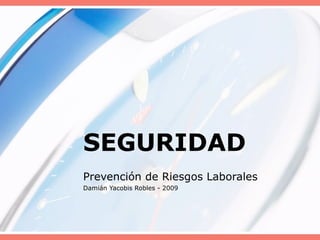 SEGURIDAD Prevención de Riesgos Laborales Damián Yacobis Robles - 2009 