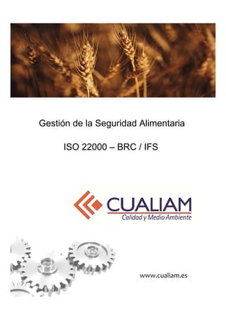 Gestión de la Seguridad Alimentaria

     ISO 22000 – BRC / IFS




                        www.cualiam.es
 