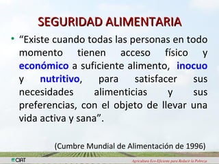 Biodiversidad y eco-eficiencia: su rol en la seguridad alimentaria