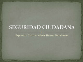 Expuesto: Cristian Alexis Huerta Norabuena SEGURIDAD CIUDADANA 