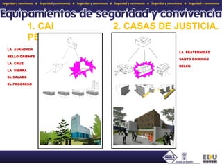 1. CAI PERIFERICO.            FAROS DE VIGILANCIA.2. CASAS DE JUSTICIA. UNA CASA ES EL LUGAR DONDE UNO ES ESPERADOLA  AVANZADALA  FRATERNIDADBELLO ORIENTESANTO DOMINGOLA  CRUZBELENLA  SIERRAEL SALADOEL PROGRESO