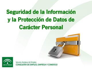 Seguridad de la Información
y la Protección de Datos de
Carácter Personal
 