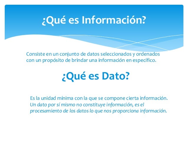 Resultado de imagen para que es una informacion