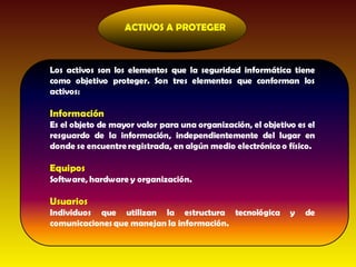 ACTIVOS A PROTEGER
 