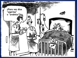 ¿Para vos dice
“aspirina”
o “arsénico”?
 