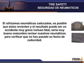 Si utilizamos neumáticos caducados, es posible que estos revienten y el resultado puede ser un accidente muy grave incluso fatal, seria muy buena costumbre revisar nuestros neumáticos para verificar que no han pasado su fecha de caducidad. TIRE SAFETY  SEGURIDAD DE NEUMATICOS 