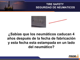 ¿Sabías que los neumáticos caducan 4 años después de la fecha de fabricación y esta fecha esta estampada en un lado del neumático? TIRE SAFETY  SEGURIDAD DE NEUMATICOS 
