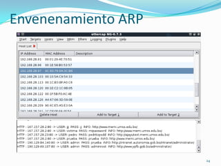 Etapas de un ataqueHoy en dia los atacantestienengrancantidad de blancos de ataque. Su grandesafioesseleccionarlasvictimasmasvulnerables.  Para estorealizanataquesmuybienplaneados y estructurados.  Estosataquestienenetapaslogisticas y estrategicascomunes:ReconocimientoExploracion (direcciones, puertos, vulnerabilidades)GanaraccesoMantenerAccesoCubrirPistas