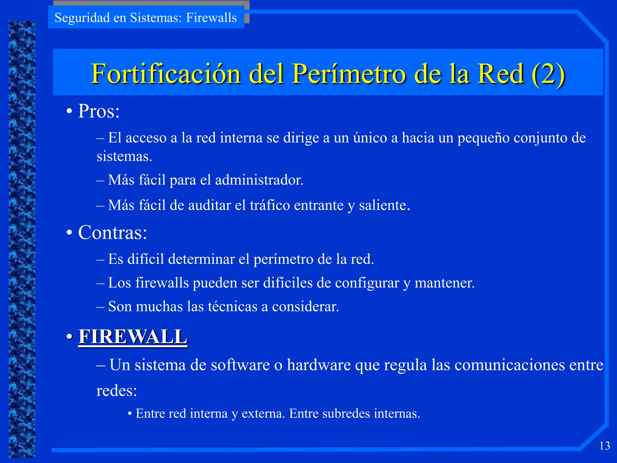 Red Firewall Seguridad de Sistemas de Red con Firewalls | PPT