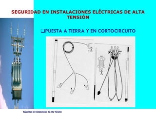 PUESTA A TIERRA Y EN CORTOCIRCUITO SEGURIDAD EN INSTALACIONES ELÉCTRICAS DE ALTA TENSIÓN 