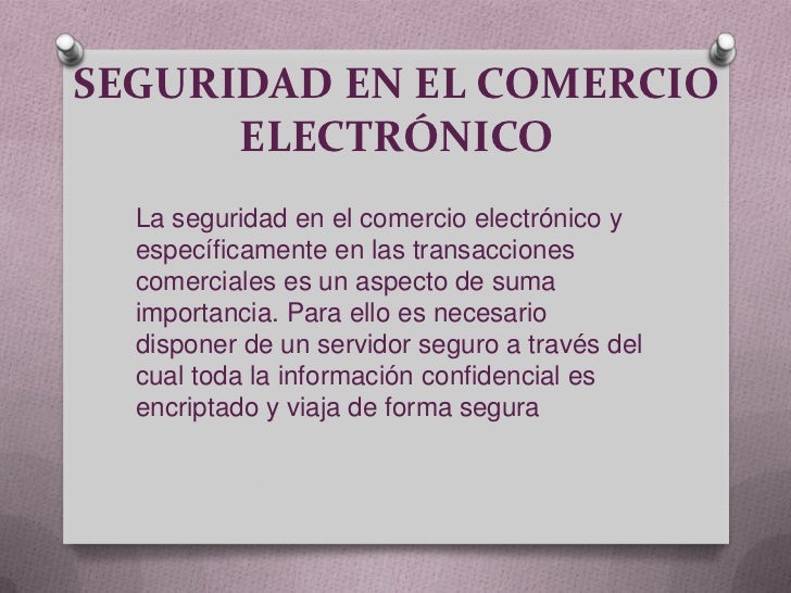 Seguridad en el comercio electronico