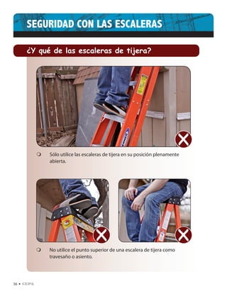 Seguridad en escalera de tijeras osha | PDF