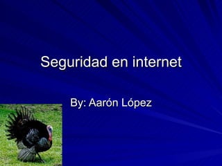 Seguridad en internet By: Aarón López 