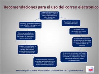 Biblioteca Regional de Madrid - Pilar Picazo Zofío - Curso IMAP "Web 2.0" - Seguridad informática 
