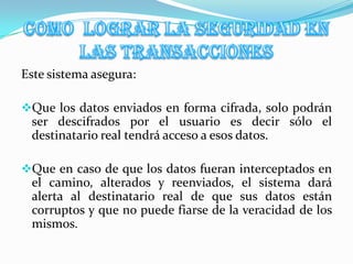 Seguridad  del pago por internetPara evitar la  complejidad técnica y legal  que se ve implicada  en este tema existen empresas  de Pagos Online tales como:     Paypal, 2checkOut, etc., que se encargan de dotar al sistema de la seguridad necesaria y de cubrir todos los aspectos legales en cuanto al cobro de las transacciones on-line