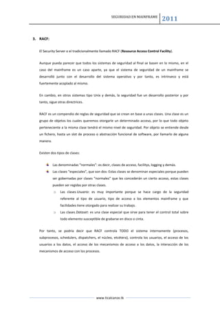Seguridad en mainframe | DOCX