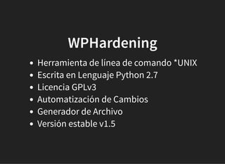 Seguridad en WordPress con WPHardening
